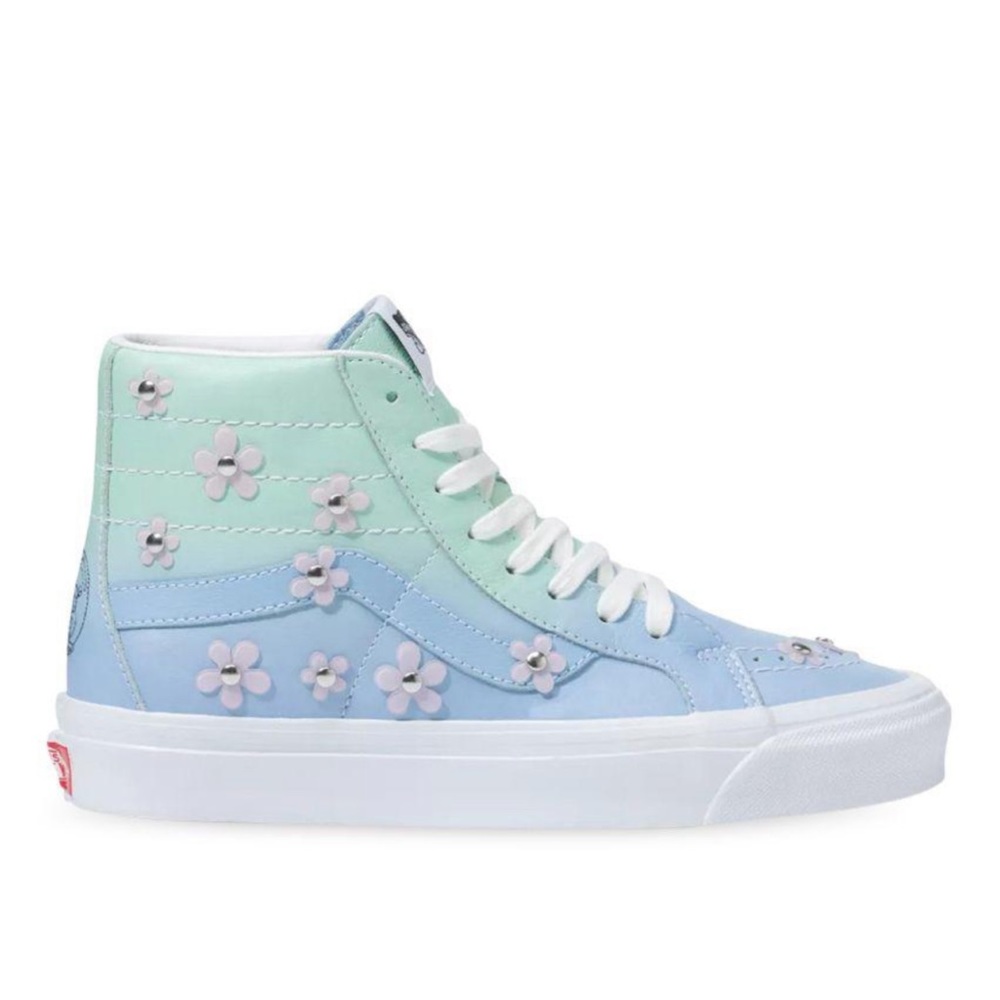 Vans sk8-hi 38 Dx sponge bob sandy daisies sneaker shoes leather blue new